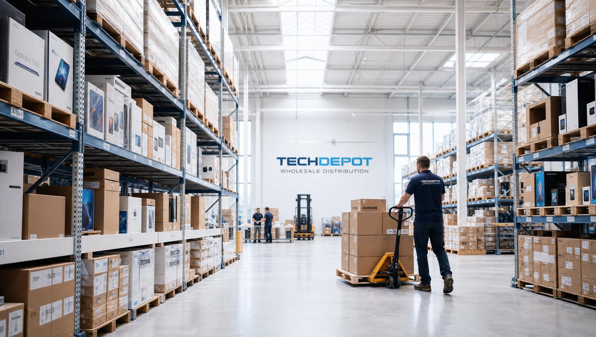 Hicax Trade wholesale warehouse stocked with phones, electronics and kitchen tools
